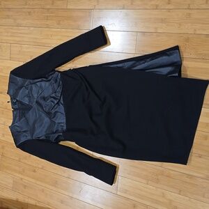 J. Dosi Black Dress with Leather